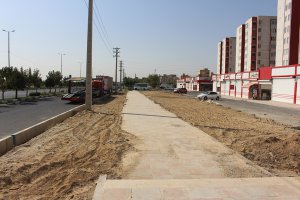 احداث فضای سبز حاشیه بلوار نیایش جنب مجتمع فرهنگیان