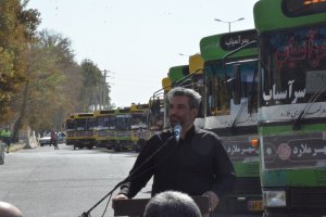 اعزام کاروان ناوگان اتوبوس رانی شهرداری ملارد به مرز مهران جهت خدمات رسانی به زائران اربعین حسینی(ع)