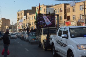 تشیع پیکر شهید گمنام بصورت خودرویی در شهر ملارد 