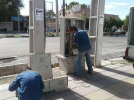 اجرای رفع مشکلات روشنایی در بوستانها و معابر سطح شهر (بدلیل سرقت کابلها) 