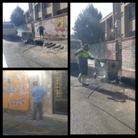 تسطیح ،جمع آوری نخاله ها ،پرکردن گودال ها و شستشوی باکس های زباله  توسط شهرداری ملارد