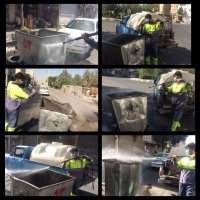 شستشوی انهار و جوی و باکس زباله توسط پرسنل خدوم خدمات شهری شهرداری ملارد