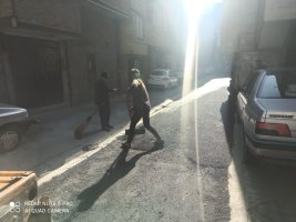 اجرای عملیات روکش آسفالت کوچه های ۲۲ و ۲۳ خیابان آیت الله کاشانی 