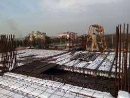 اجرای بتن ریزی سقف پروژه خانه فرهنگ 