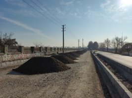 اجرای عملیات زیرسازی بلوار طبیعت خوشنام