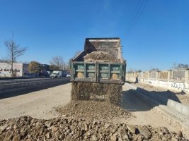 اجرای عملیات زیرسازی بلوار طبیعت خوشنام