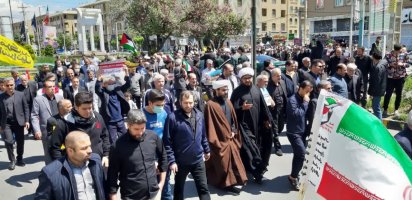 راهپیمایی روز جهانی قدس با حضور پر شور شهروندان شهر ملارد 