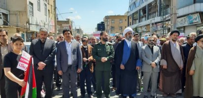 راهپیمایی روز جهانی قدس با حضور پر شور شهروندان شهر ملارد 