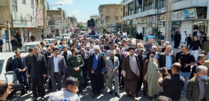 راهپیمایی روز جهانی قدس با حضور پر شور شهروندان شهر ملارد 