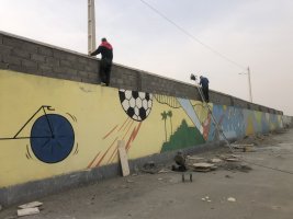 افزایش ارتفاع دیوار بوستان مادر مارلیک به همت شهرداری