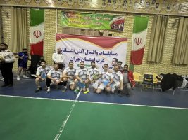 قهرمانی تیم والیبال آتش نشانان شهرداری ملارد در مسابقات والیبال غرب استان تهران