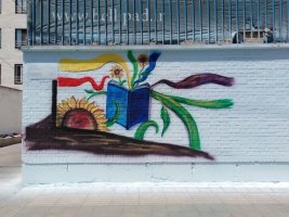 اجرای طرح رنگ آمیزی و خط کشی خیابان لاله جنب مدرسه نواب صفوی
