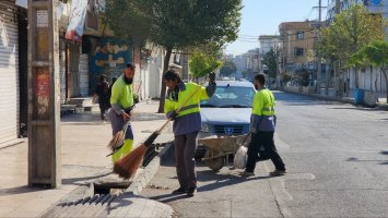 بیست و نهمین مرحله از طرح محله محور جمعه های جهادی در خیابان امام خمینی(ره) شهر ملارد به اجرا درآمد