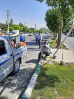 ساماندهی تابلوهای راهنمایی ورانندگی در بلواررسول اکرم (ص)