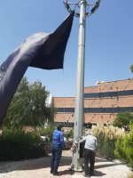 فضاسازی و سیاه پوش کردن سطح شهر ملارد به مناسبت ماه محرم