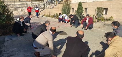 برگزاری مانور زلزله به مناسبت روز ایمنی در برابر زلزله و کاهش اثرات بلایای طبیعی 