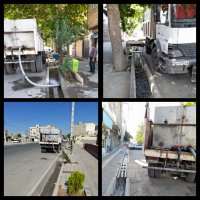 اجرای شستشوی باکس های زباله و جوی ها توسط شهراری ملارد