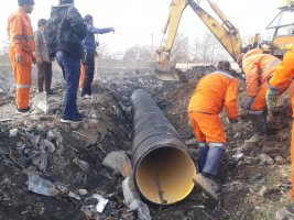 لایروبی کانال انتقال آبهای سطحی باغ عمارت ملارد