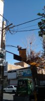 تعمیر و نصب چراغ های روشنایی در خیابان امام خمینی (ره) 